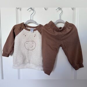 Carter's Brown and White Kids Matching Set